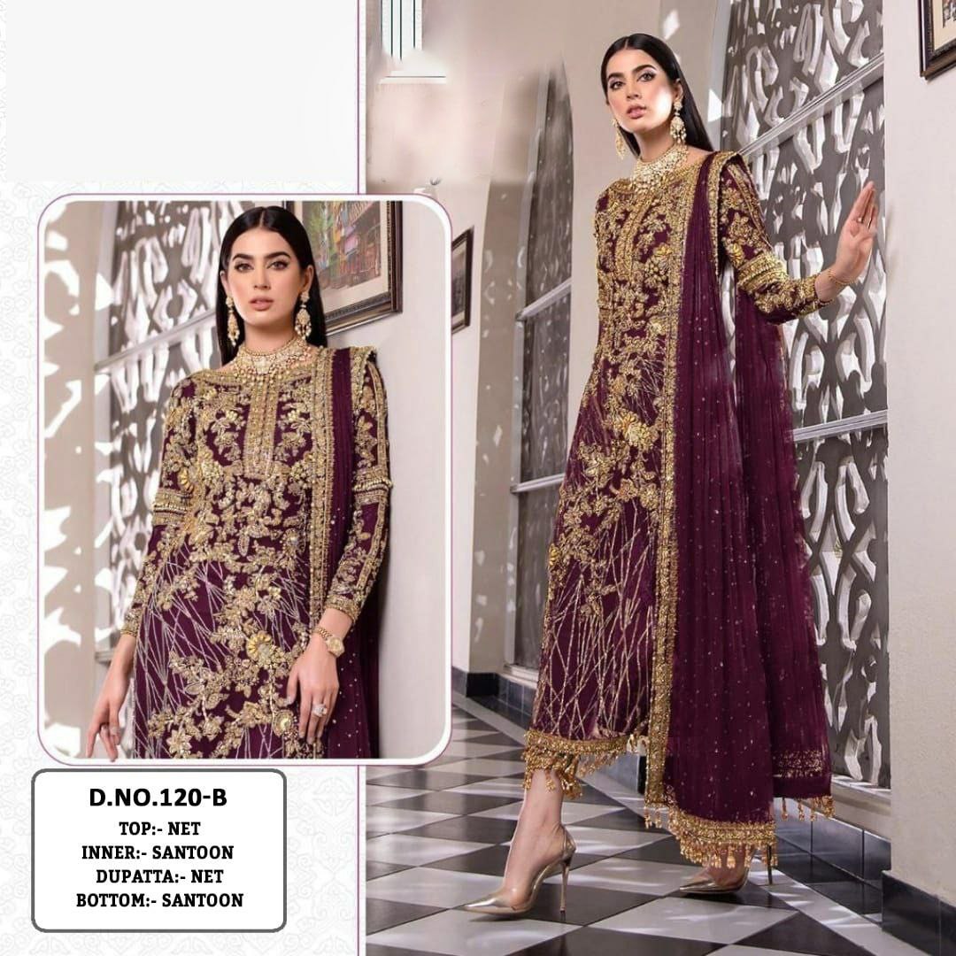Royal Net Diamond Embroidered Salwar Suit