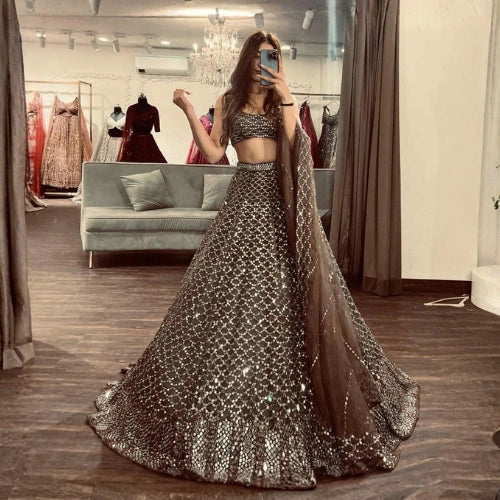 Premium Net Sequins Lehenga Set