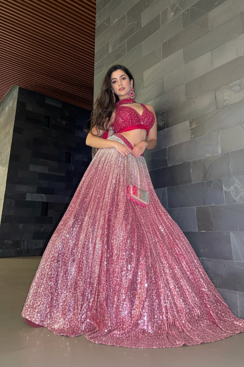 Stardust Blush Lehenga Set