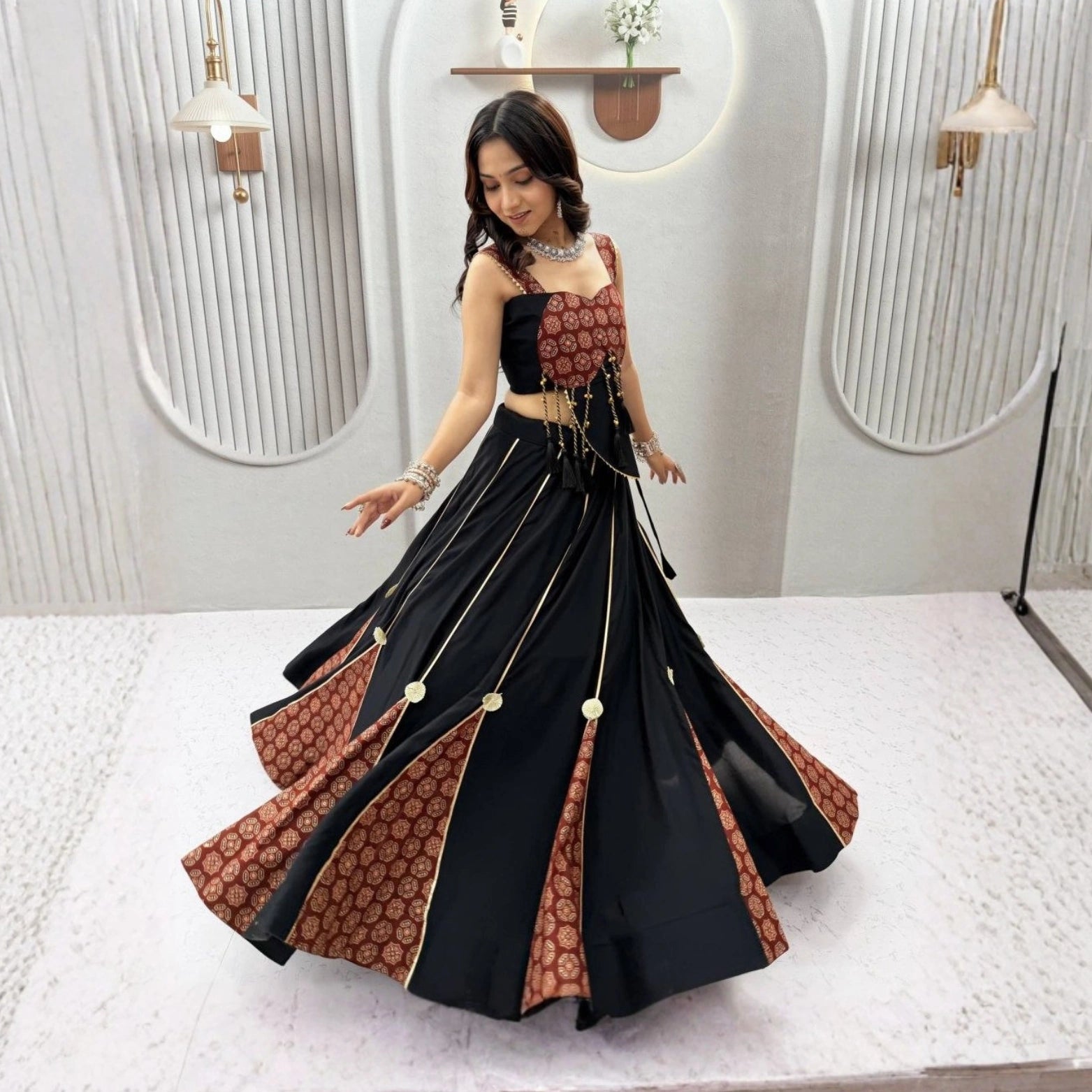 Aarohi Ajrakh Heritage Lehenga Set