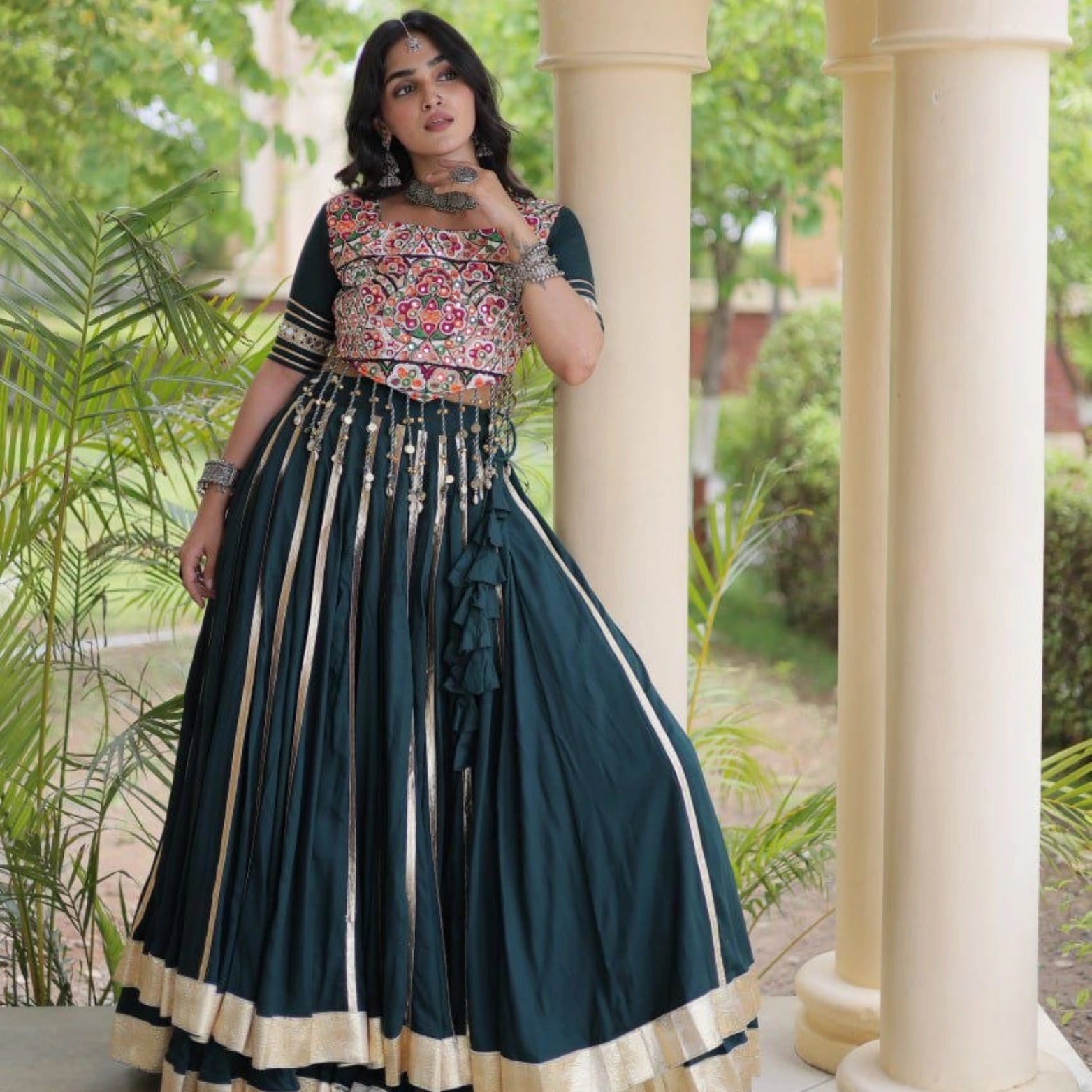 Noor Gota Patti Double-Ghera Lehenga Set