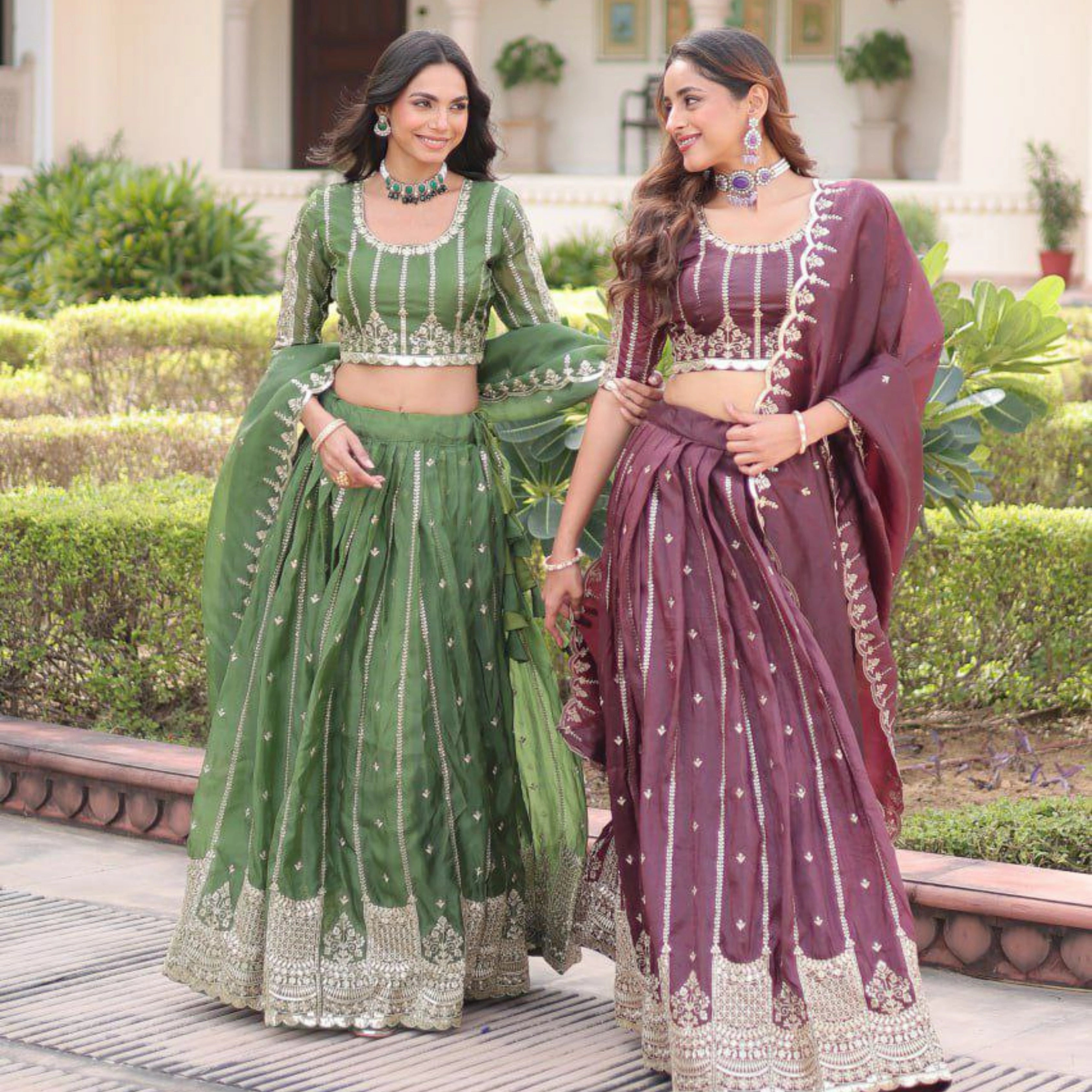 Gold Crush Full-Stitched Lehenga Set
