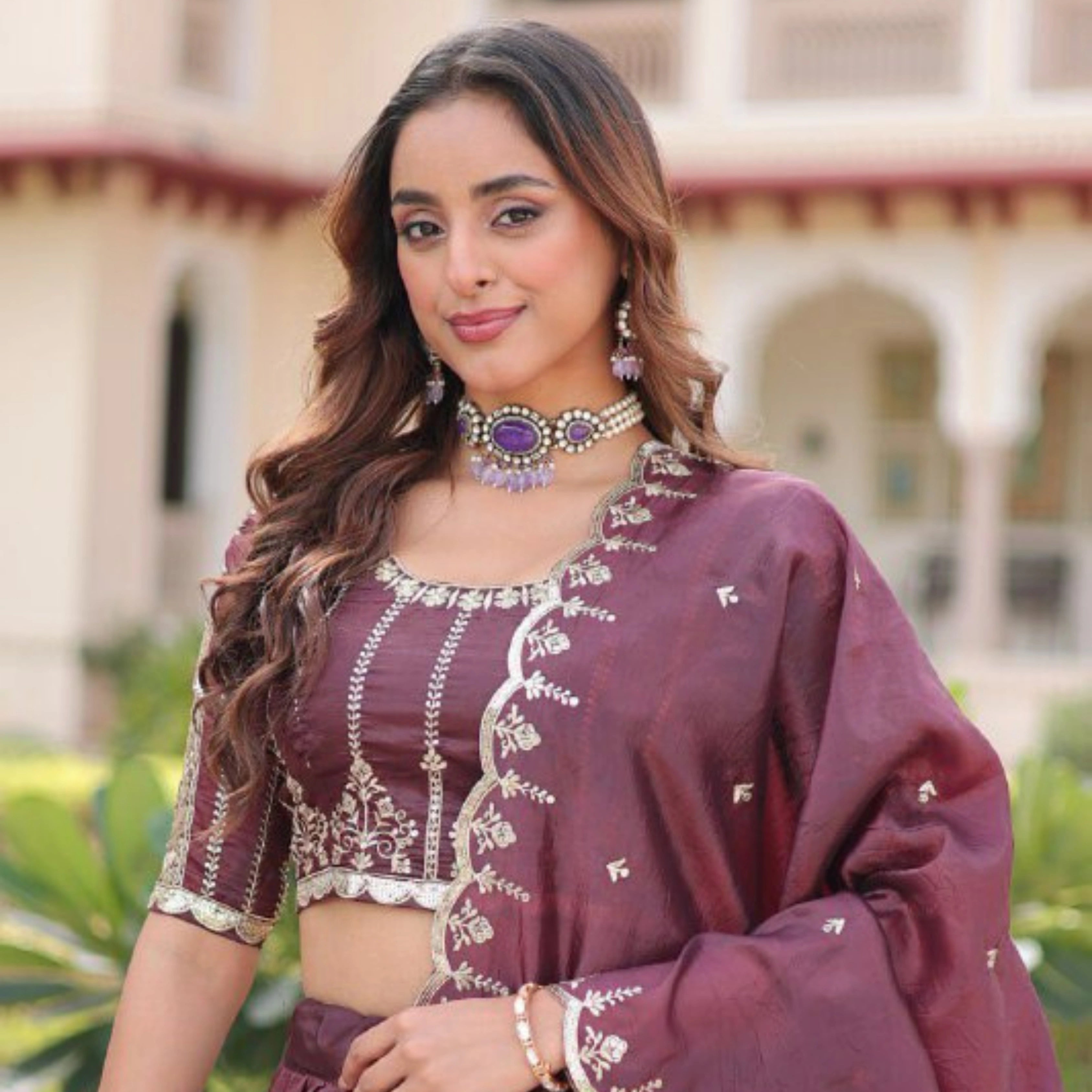 Gold Crush Full-Stitched Lehenga Set