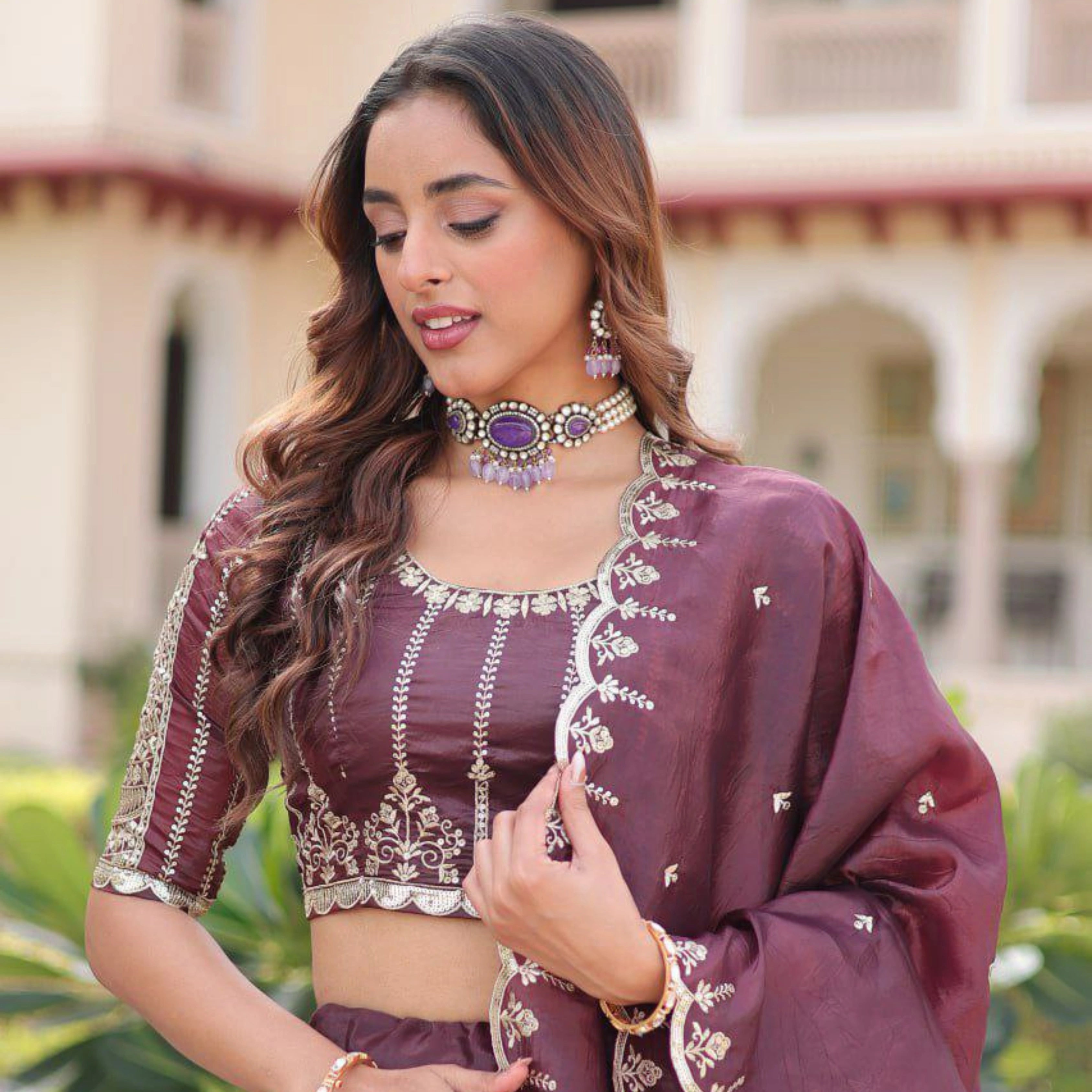 Gold Crush Full-Stitched Lehenga Set