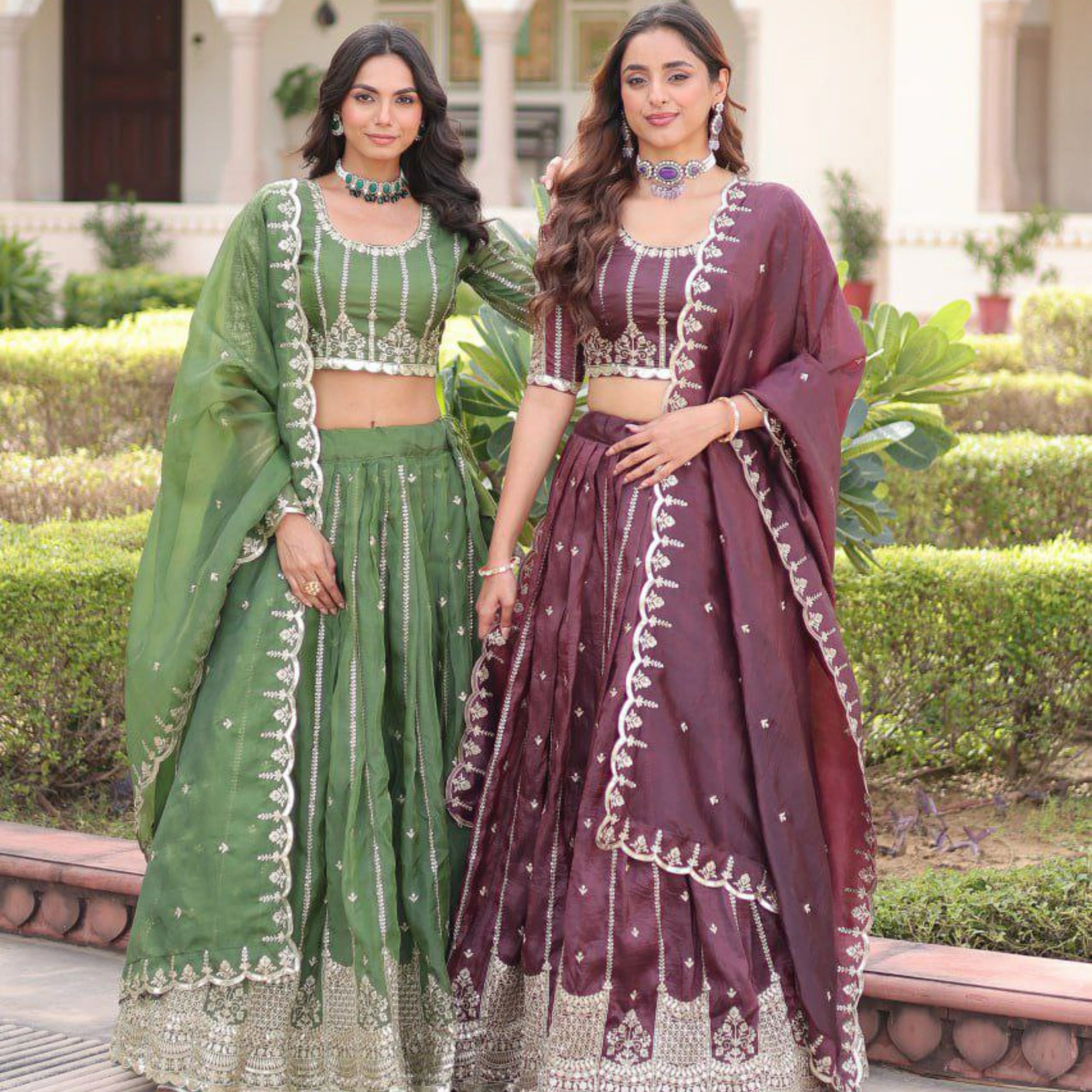 Gold Crush Full-Stitched Lehenga Set