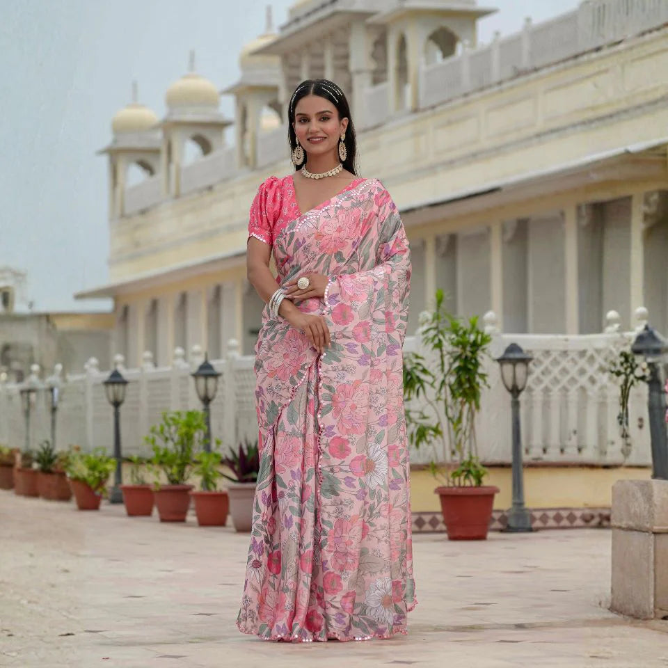 Floral Dreamscape Ready To Wear Saree