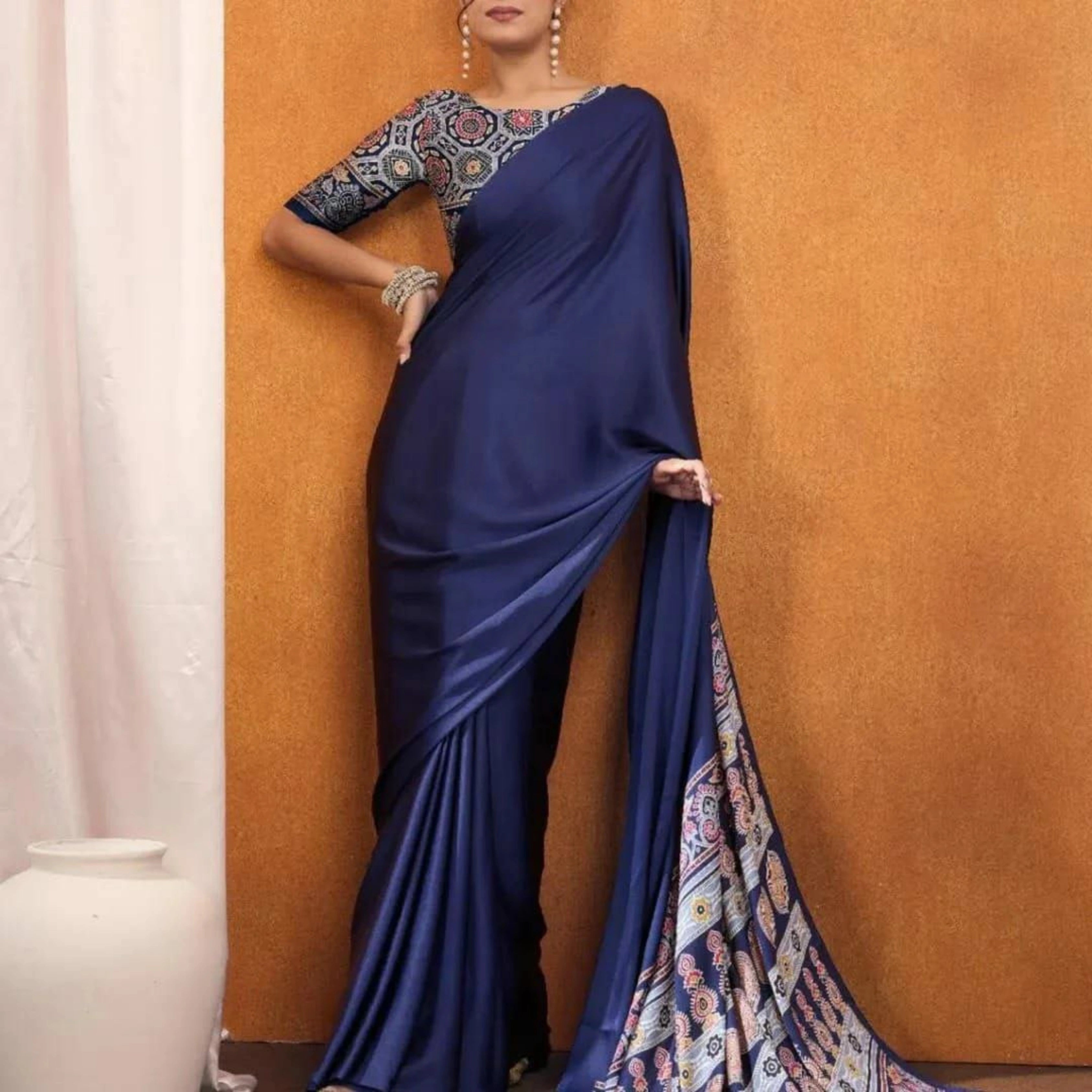 Radiant Aura Modal Silk Ajrakh Saree