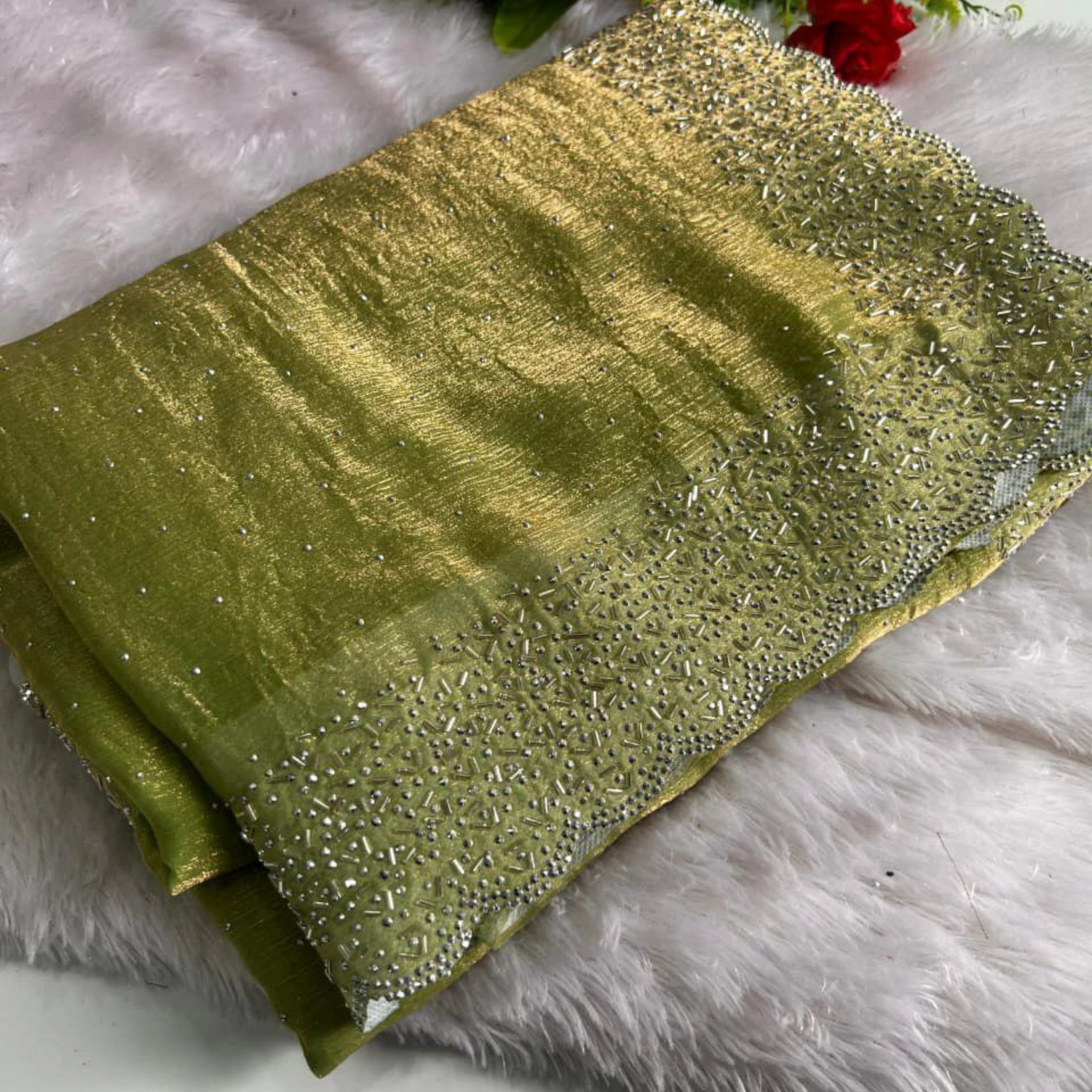 Royal Dual Shade Fendy Chiffon Party Saree