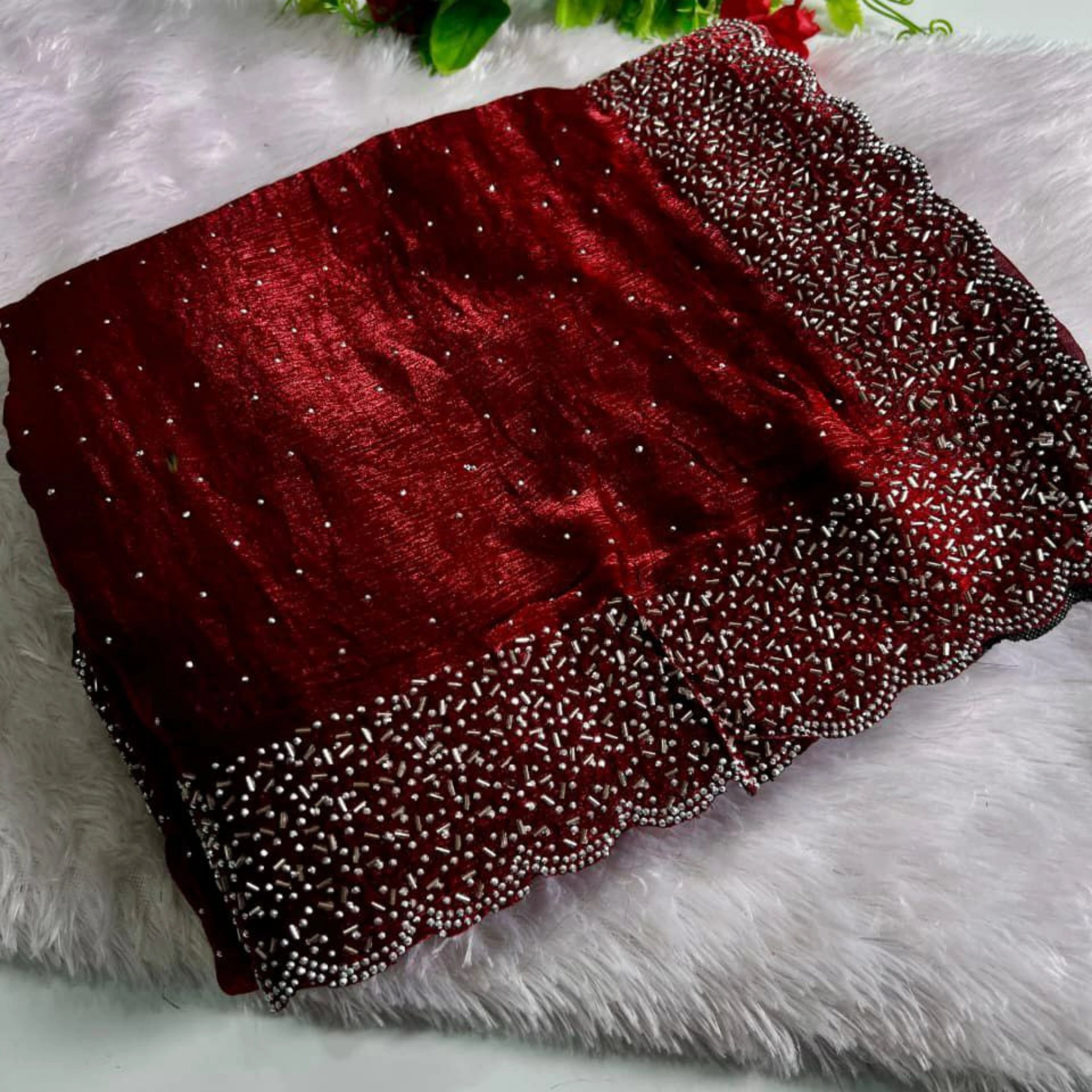 Royal Dual Shade Fendy Chiffon Party Saree