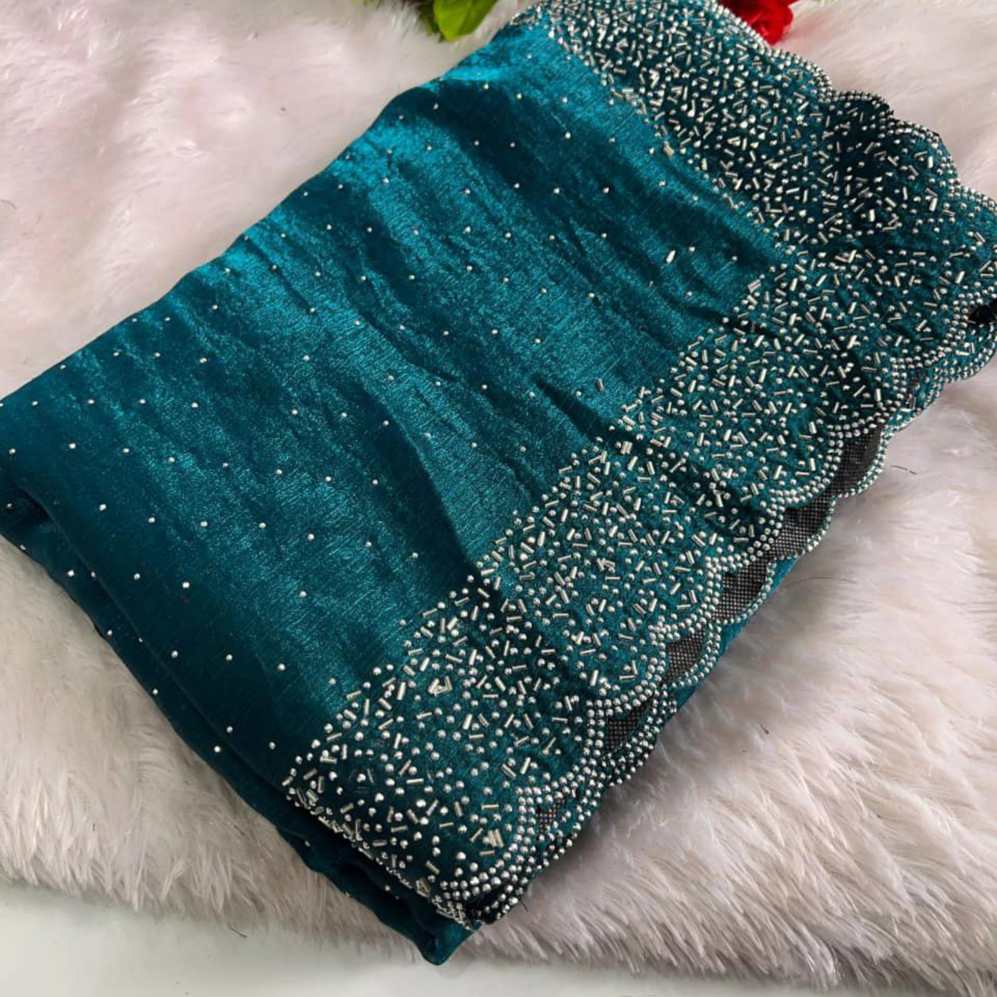 Royal Dual Shade Fendy Chiffon Party Saree