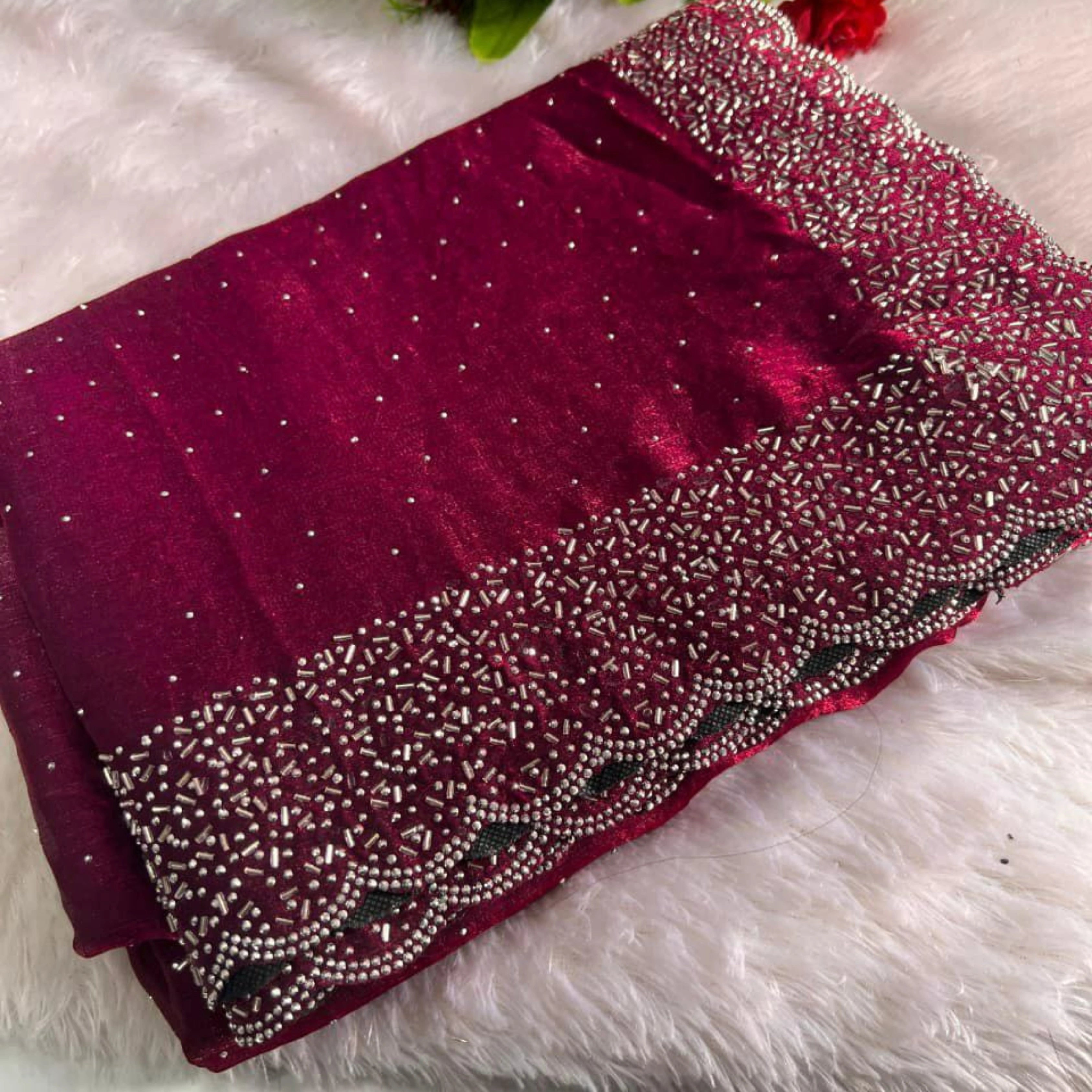 Royal Dual Shade Fendy Chiffon Party Saree