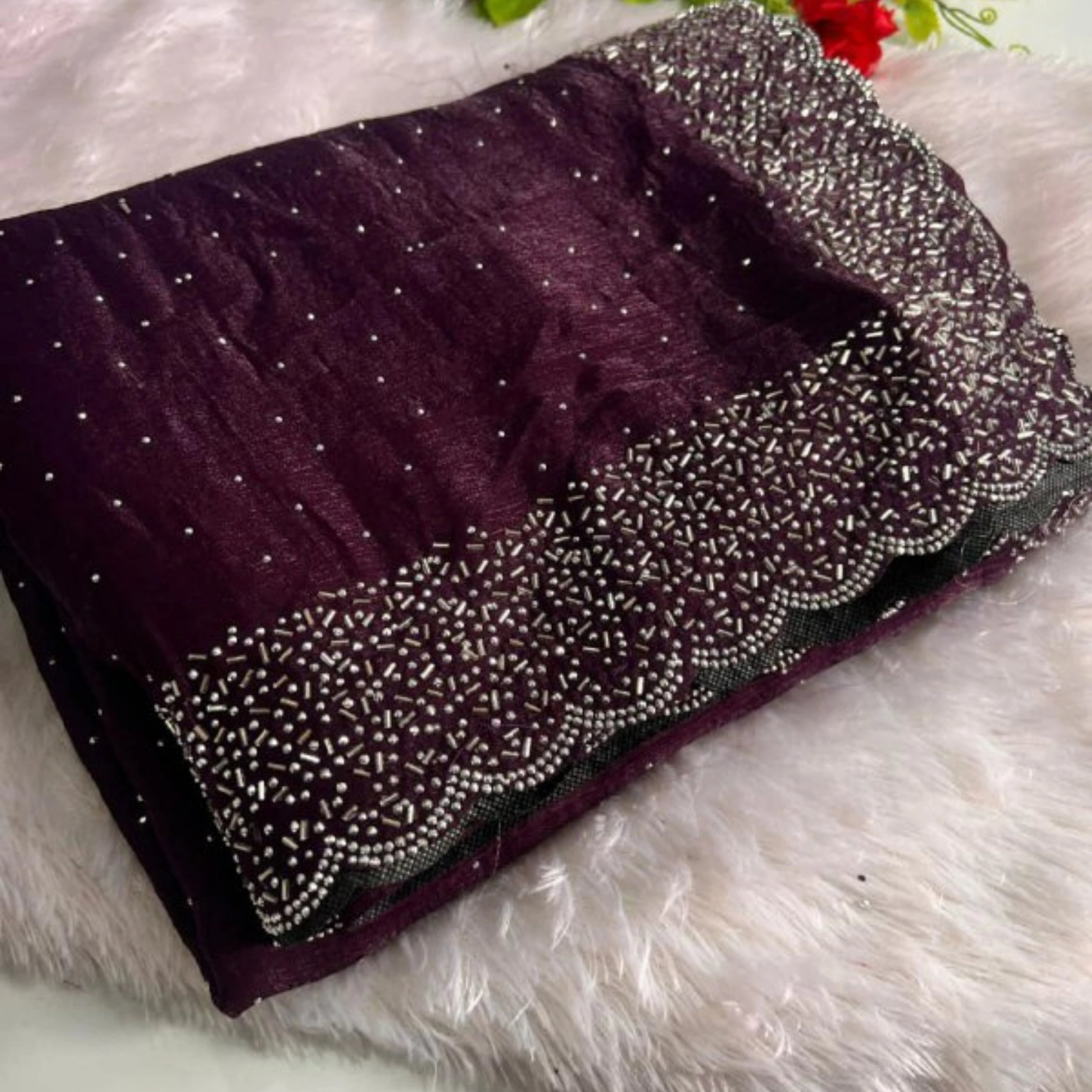 Royal Dual Shade Fendy Chiffon Party Saree