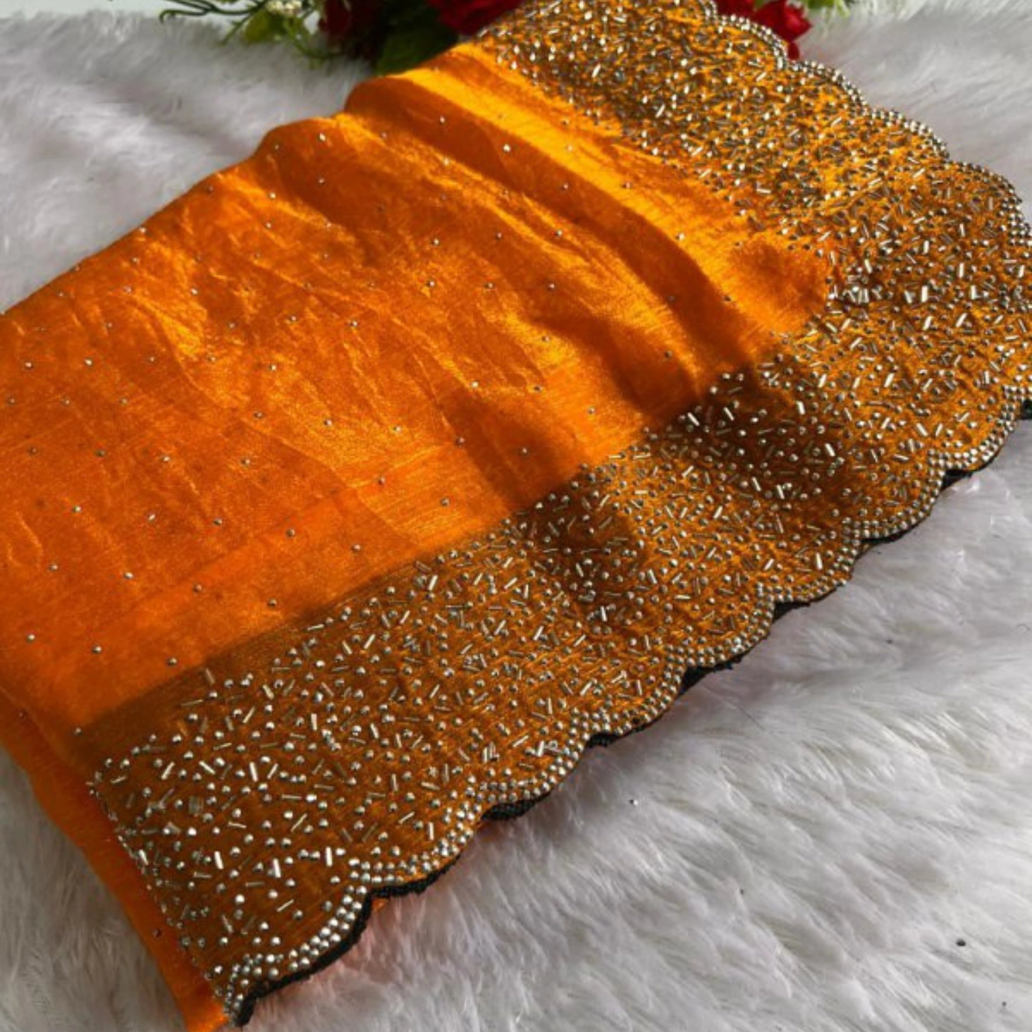 Royal Dual Shade Fendy Chiffon Party Saree