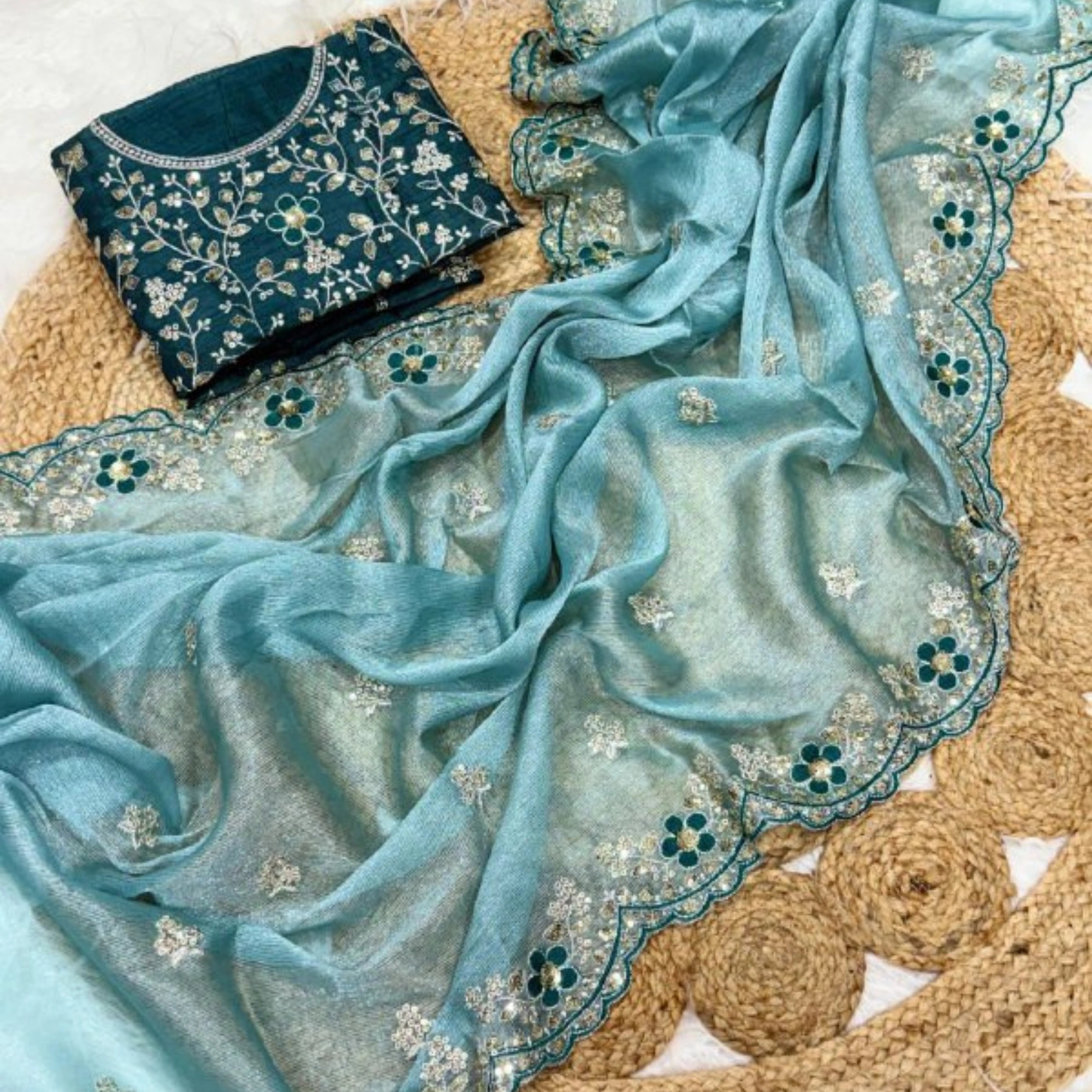 Royal Sitara Silk Embroidered Designer Saree
