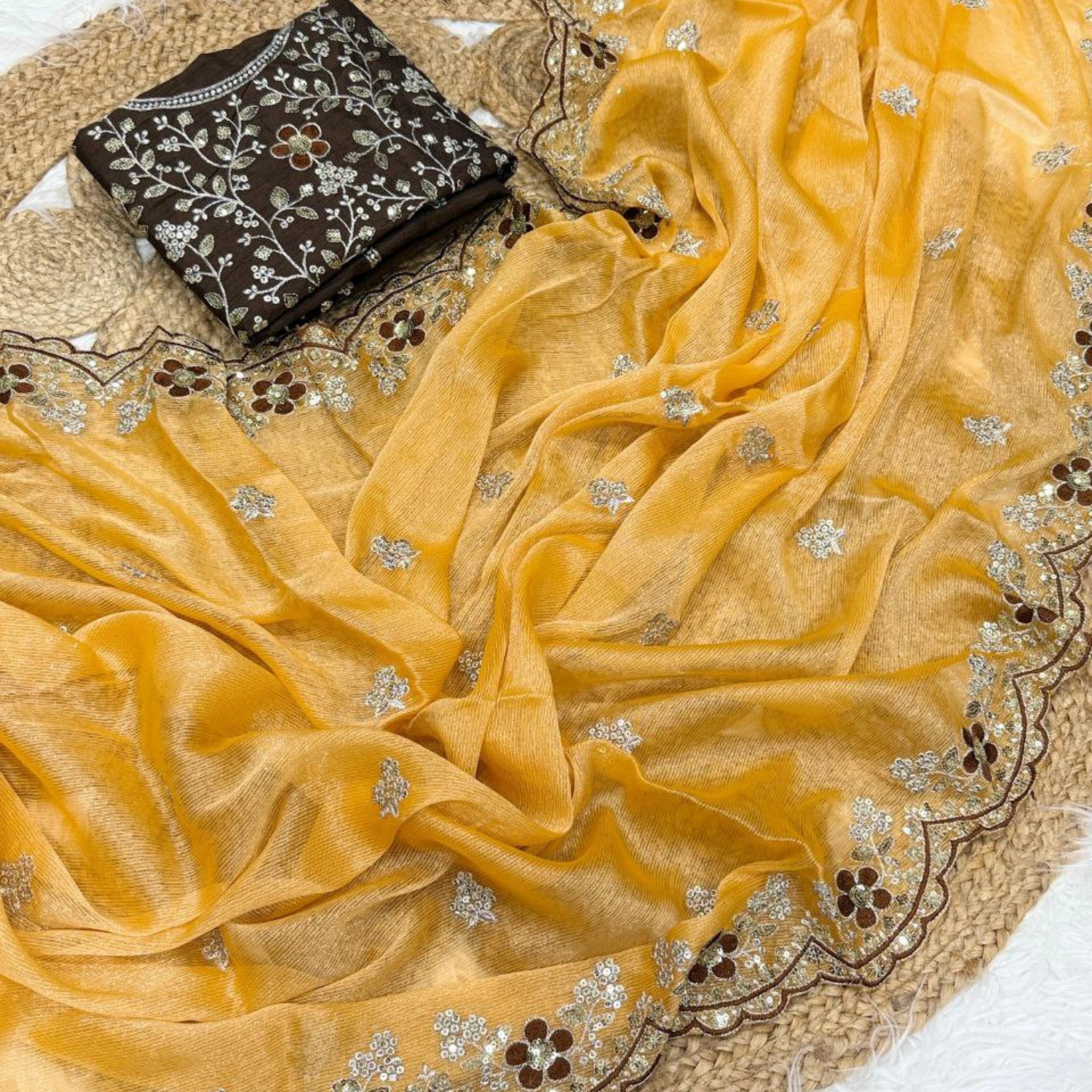 Royal Sitara Silk Embroidered Designer Saree