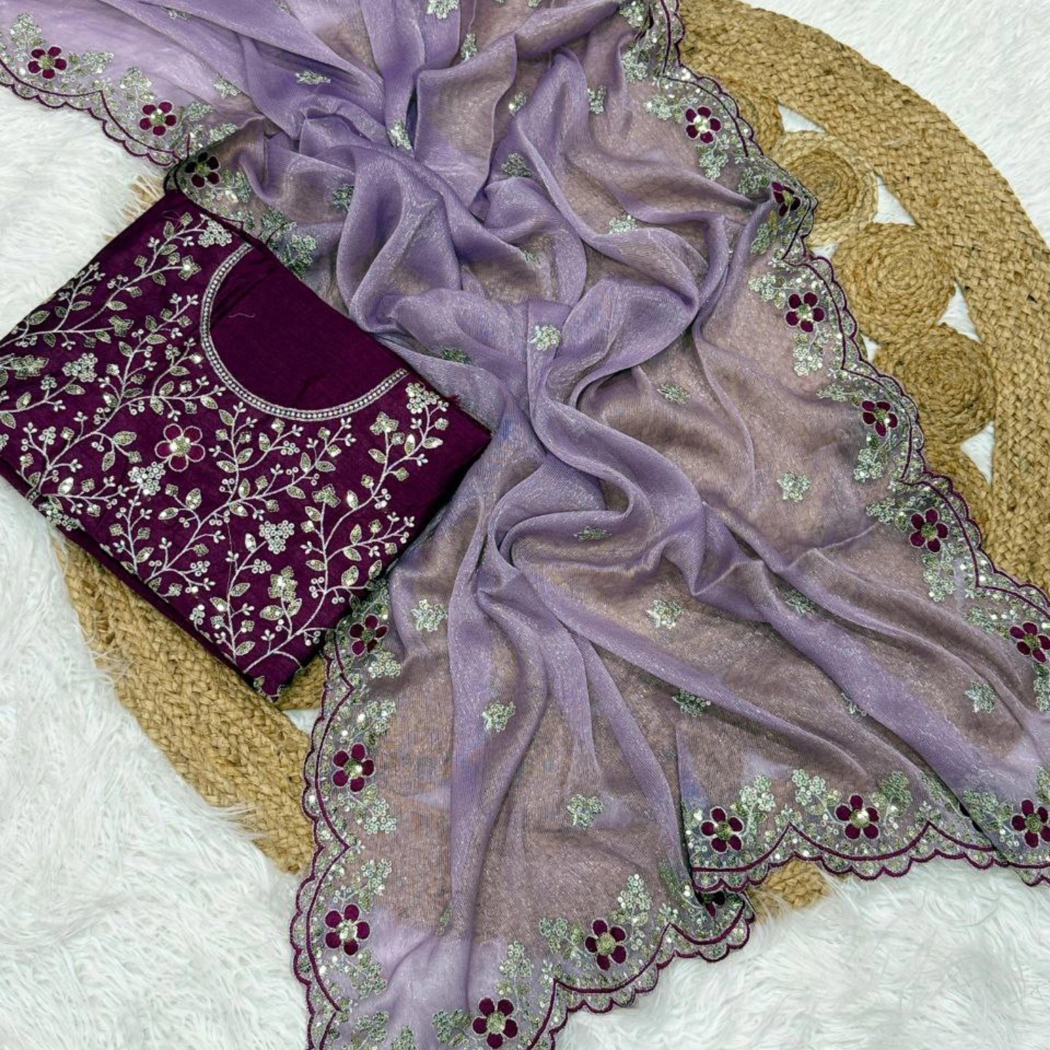 Royal Sitara Silk Embroidered Designer Saree