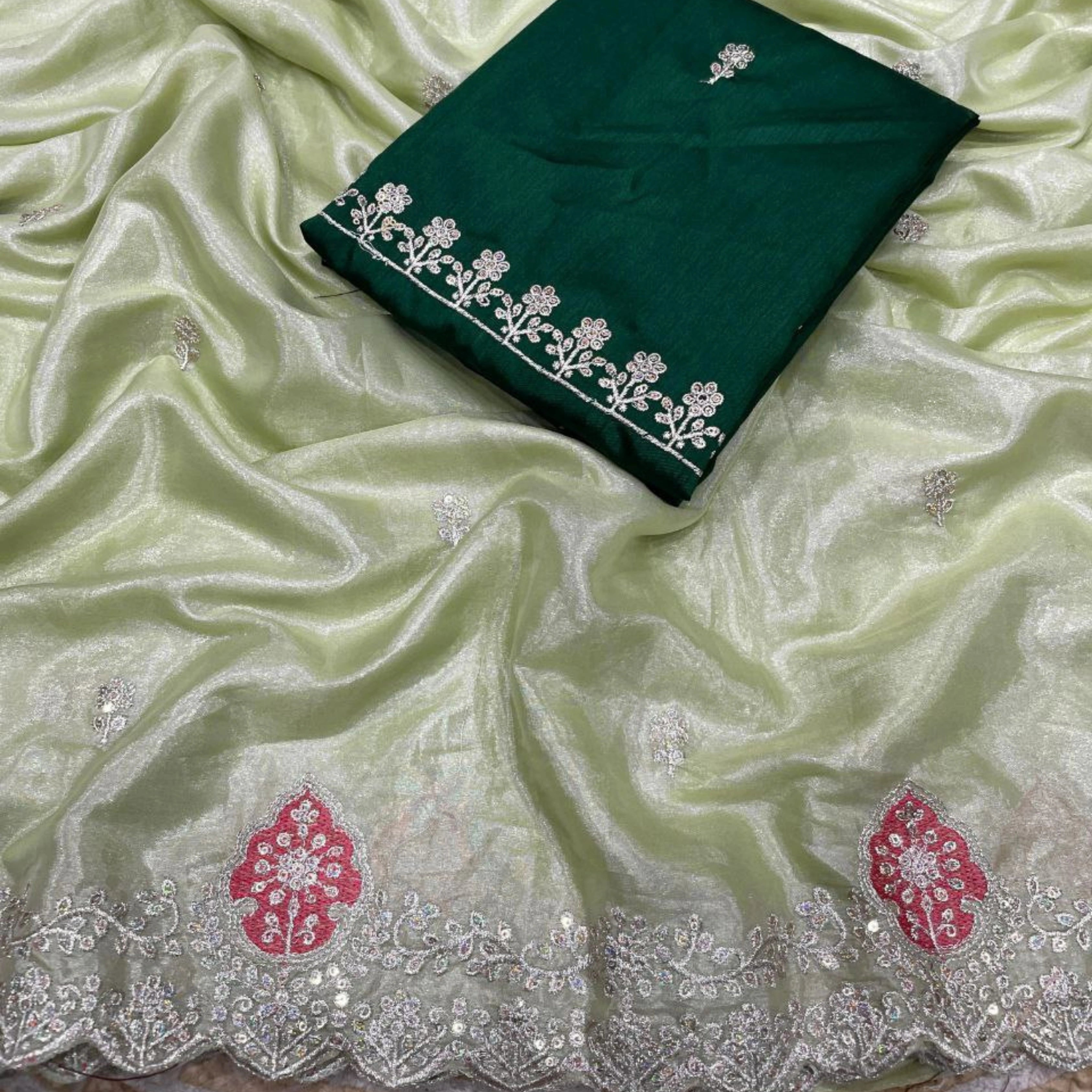 Royal Blooming Chocolate Silk Festive Saree