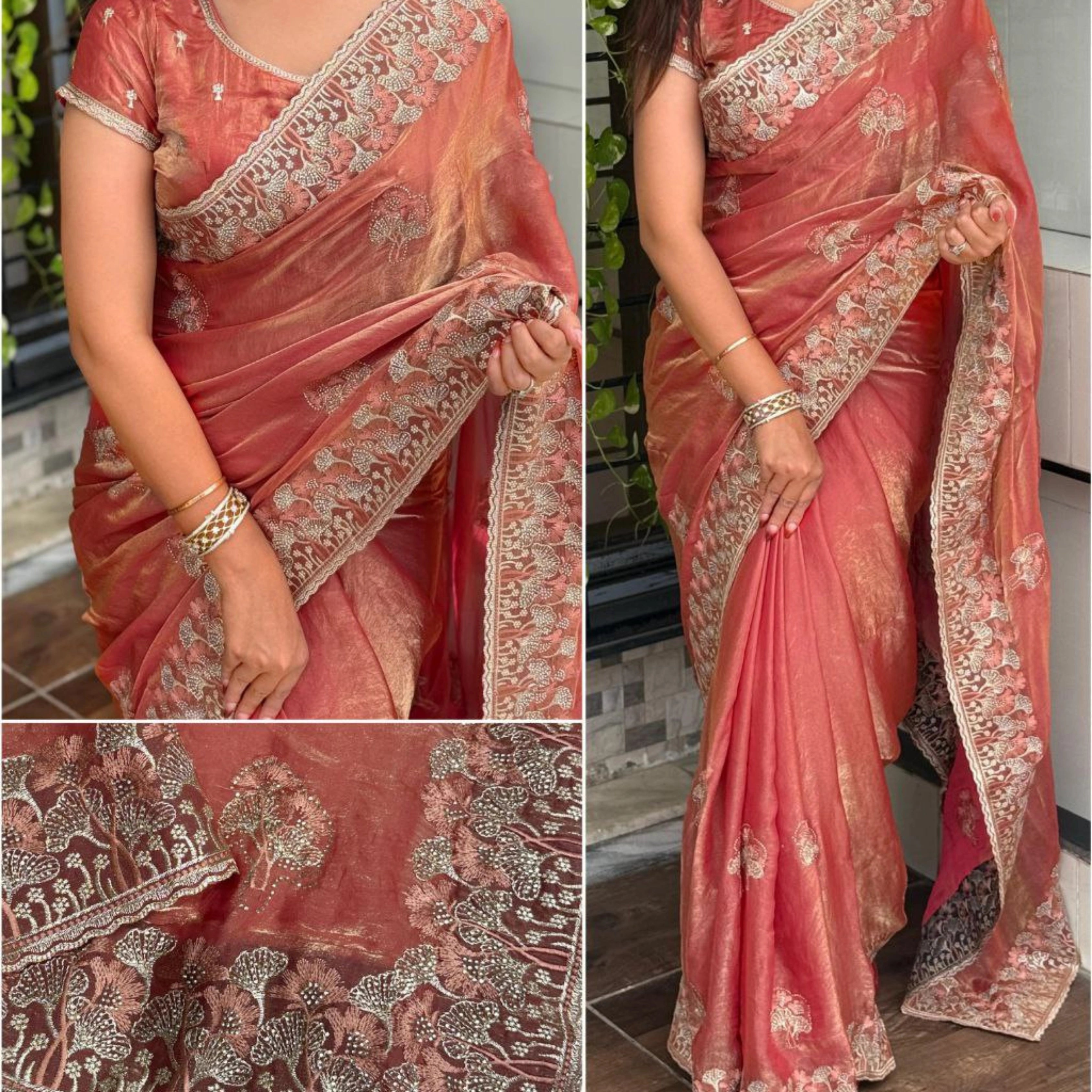 Royal NC Satin Swarovski Party Saree