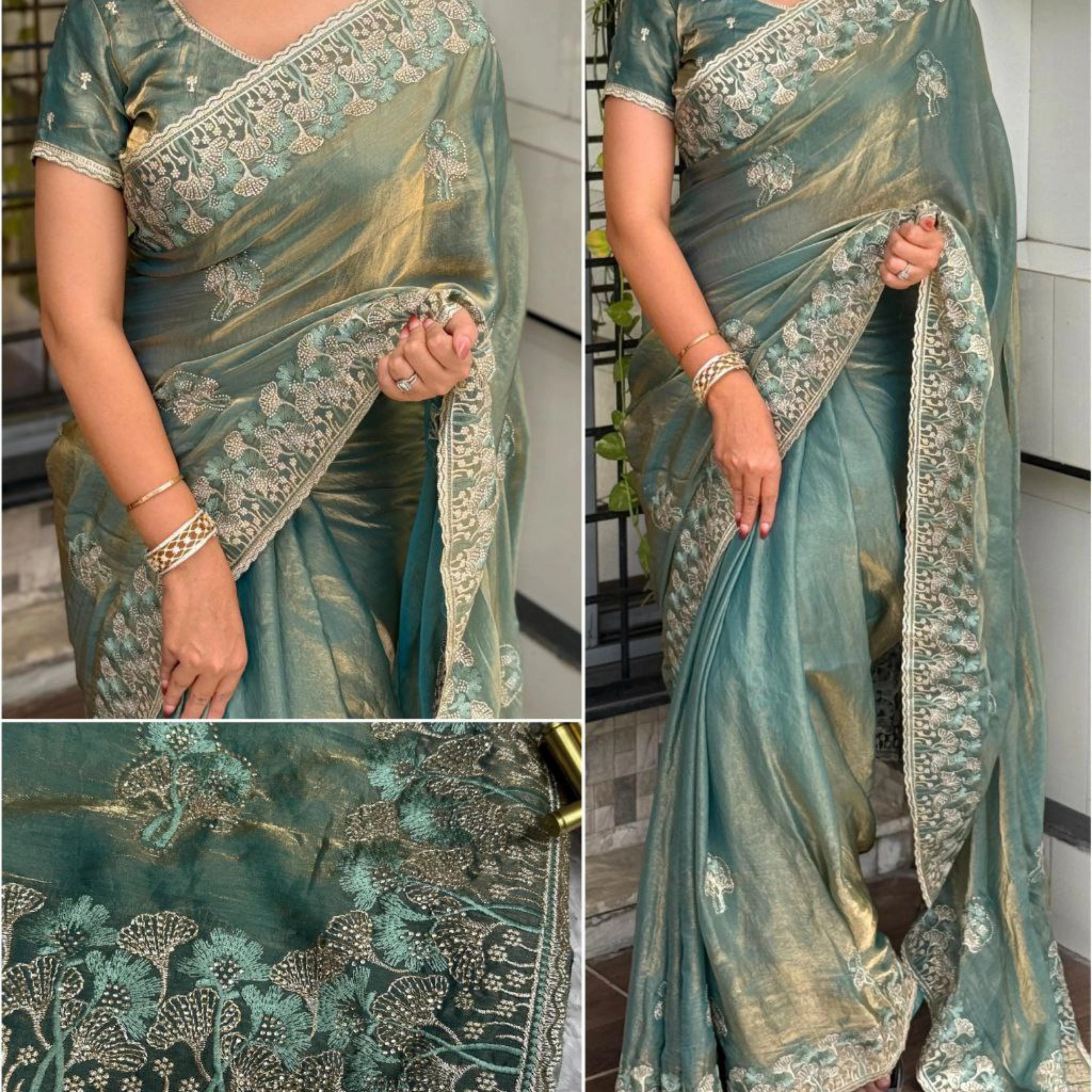 Royal NC Satin Swarovski Party Saree