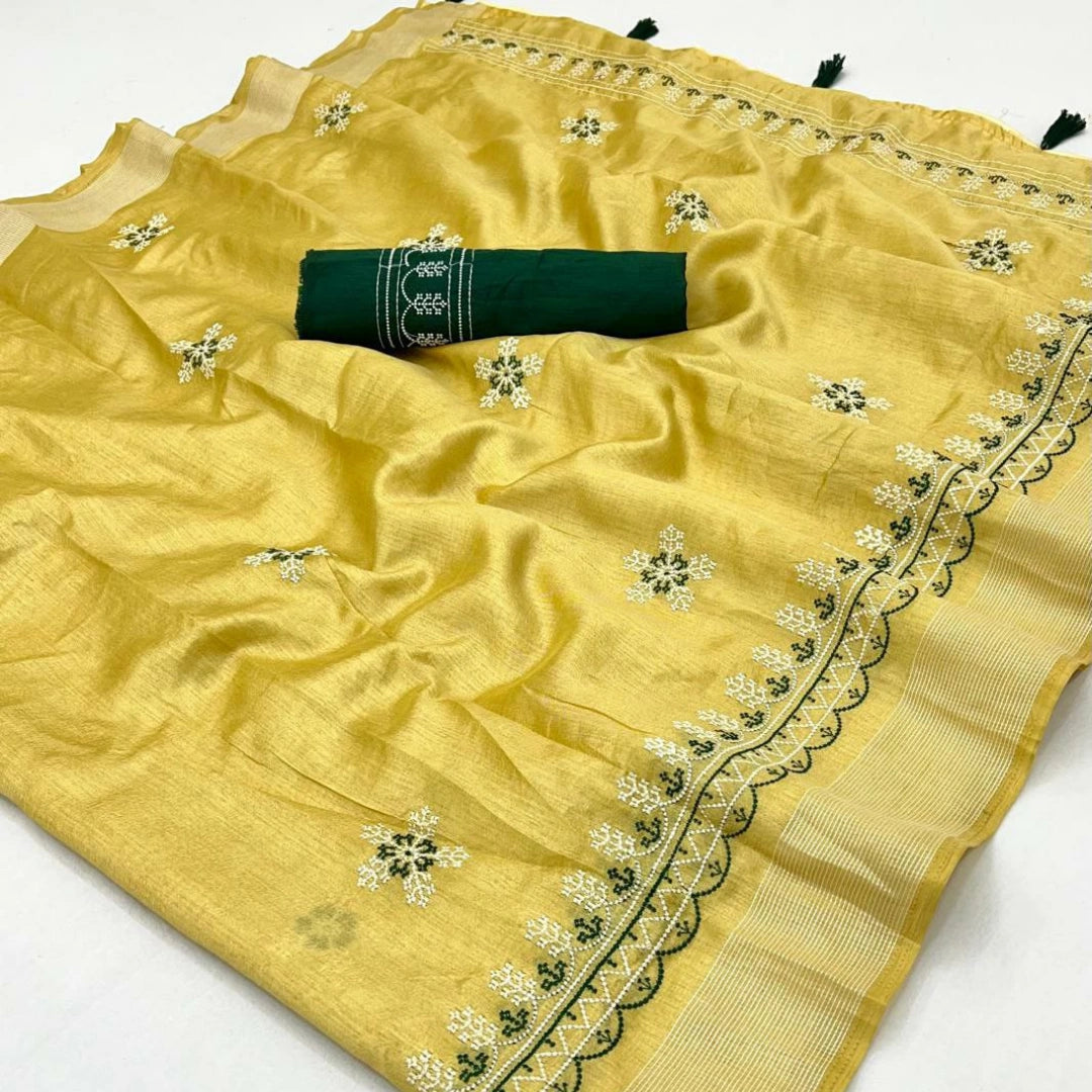 Akira Soft Cotton Embroidered Saree