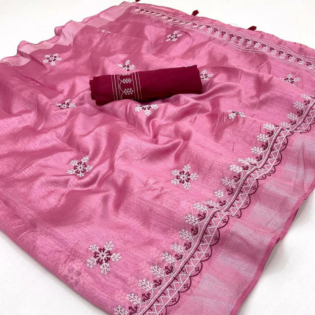 Akira Soft Cotton Embroidered Saree