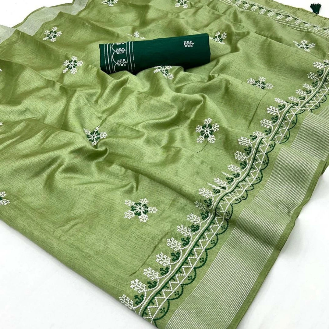 Akira Soft Cotton Embroidered Saree