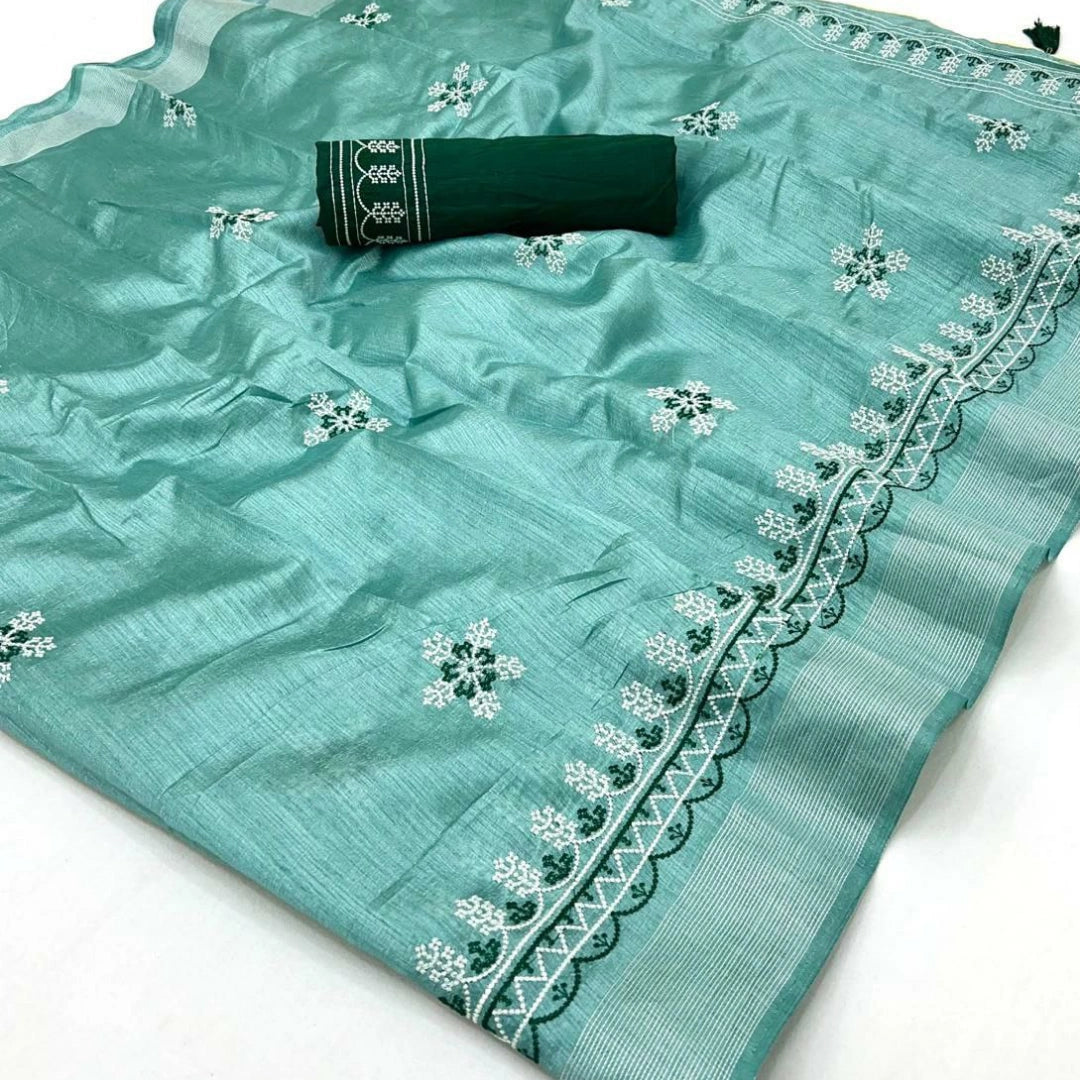 Akira Soft Cotton Embroidered Saree