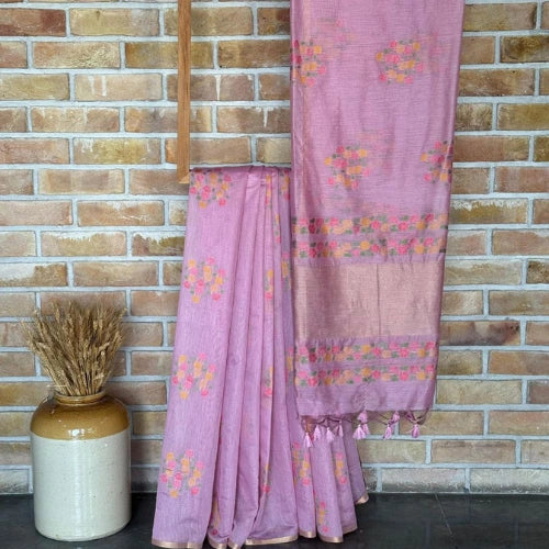 Gulnaar Jamdani Cotton Saree