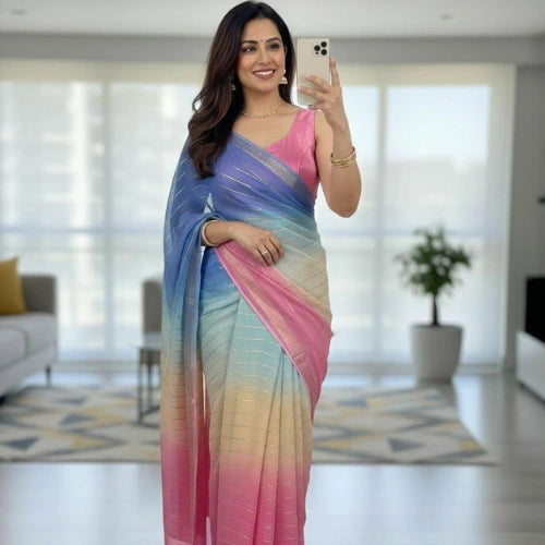 Aurora Mist Ombre Saree