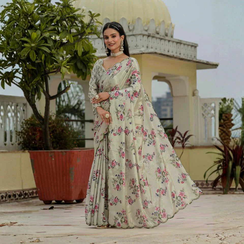 Floral Dreamscape Ready To Wear Saree