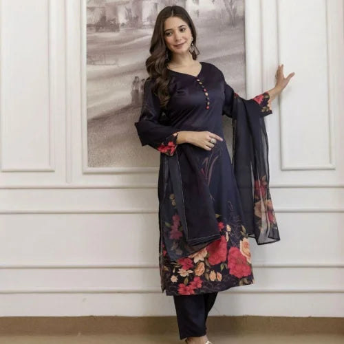 Heavy Soft Assam Silk Printed Suit Set
