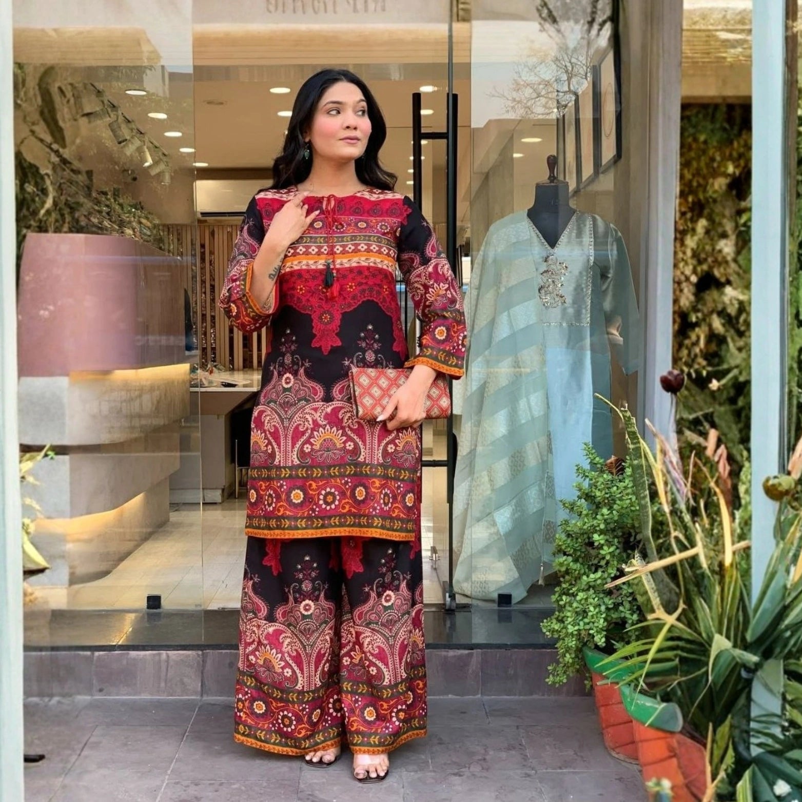 Pure Viscose Rayon Printed Co-ord Set