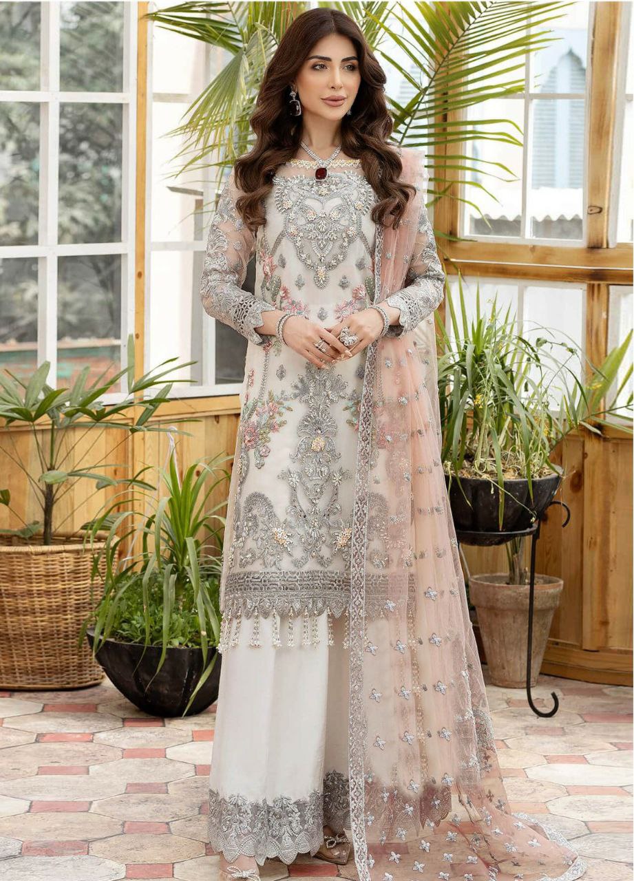 Royal Butterfly Net Diamond Designer Suit