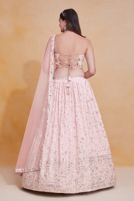 Georgette Semi-Stitched Lehenga Set